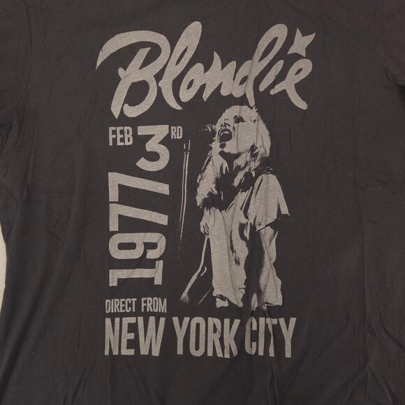 Blondie Band Short Sleeve Crew Neck Shirt Womens Size Extra Large XL Gray - Picture 4 of 9